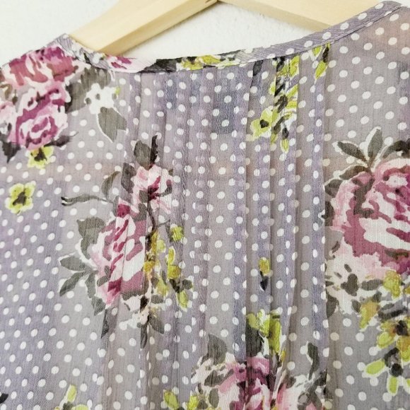 Boho Floral Polka Dot Lace Cardigan - Picture 5 of 10